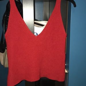 Red knit Top